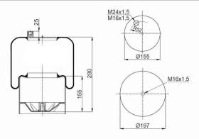 FUELLE SUSPENSION MERCEDES BLACKTECH BLTSUS2034