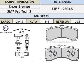 JUEGO PASTILLAS FRENO MERCEDES ACTROS MPIII, ACTROS MPIV TRUCKLINE TRUPAS2016