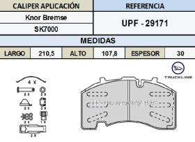 JUEGO PASTILLAS MERCEDES / SAF BPW TRUCKLINE TRUPAS2004