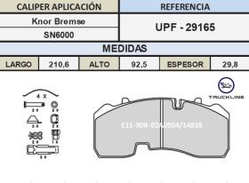 JUEGO DE PASTILLAS BPW TRUCKLINE TRUPAS2009