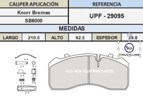 JUEGO DE PASTILLA RVI MIDLUM, BPW TRUCKLINE TRUPAS2013