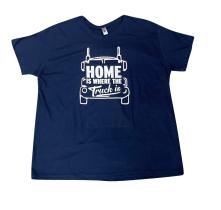 POLERA CAMIONERO HOME IS WHERE THE TRUCK IS AZUL TALLA X TRUCKER EVEEVE0063