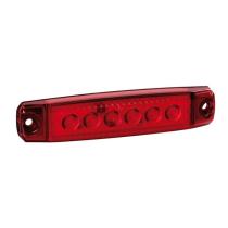 LUZ LATERAL DE 6 LED 12/24 V - ROJA LAMPA LAMPER2015