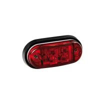 LUZ PERIMETRAL TRASERA OVALADA ROJO 2 LEDS 24V LAMPA LAMPER2036