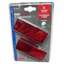 Reflectores rectangular rojo 90x35mm 2 piezas LAMPA LAMPER2043