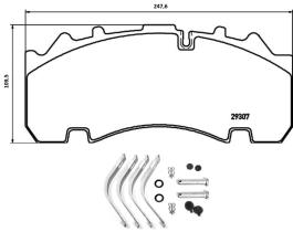 PASTILLA DE FRENO BPW BREMBO BREPAS2012