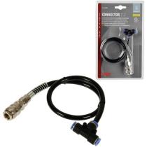 CONECTOR DE AIRE T-2 6 MM CON ALARGADOR DE 50 CM LAMPA LAMCON2012